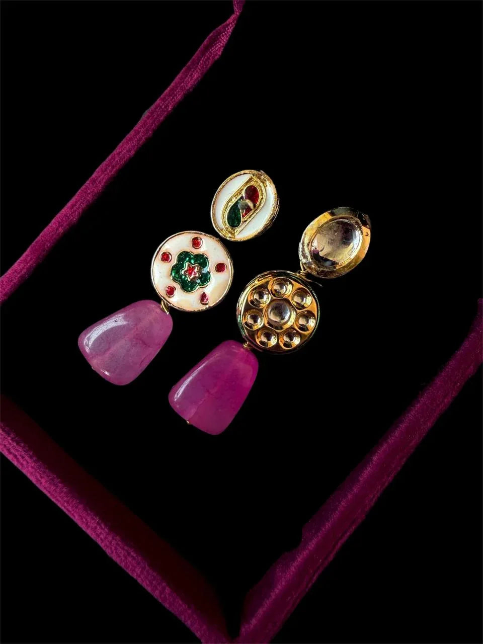 Kundan with Stone Choker Necklace with earring set