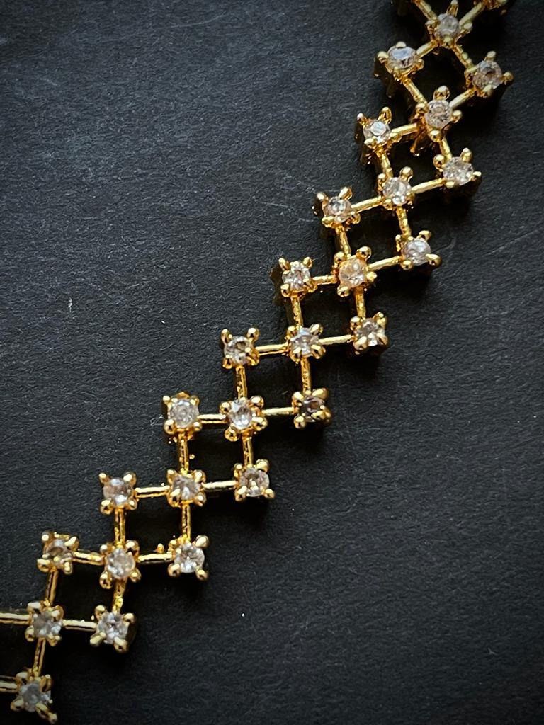 AD Multicolour choker with Earring set