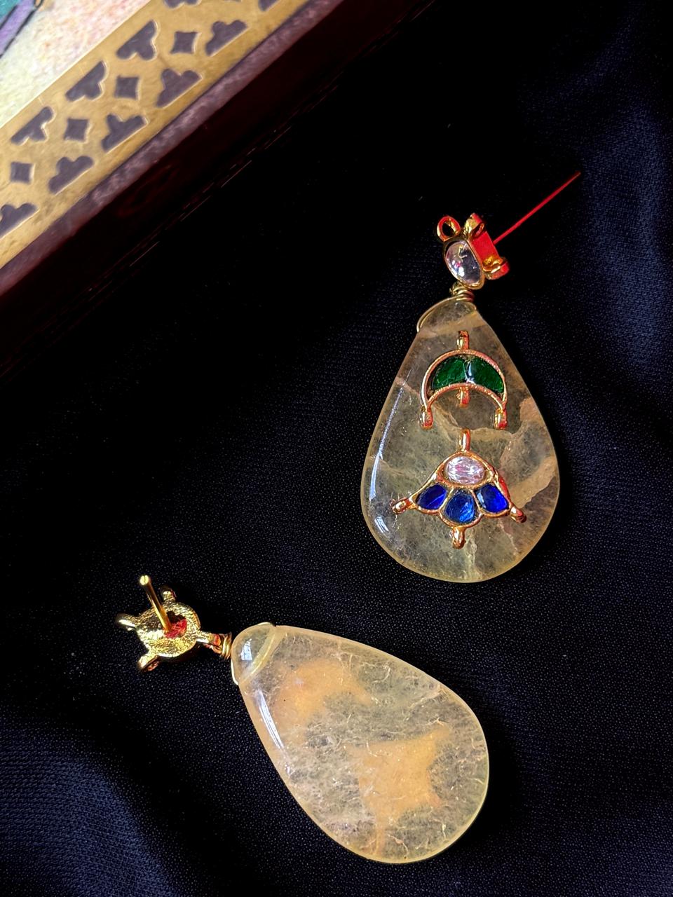 Pachi Kundan Stone Partywear Earring