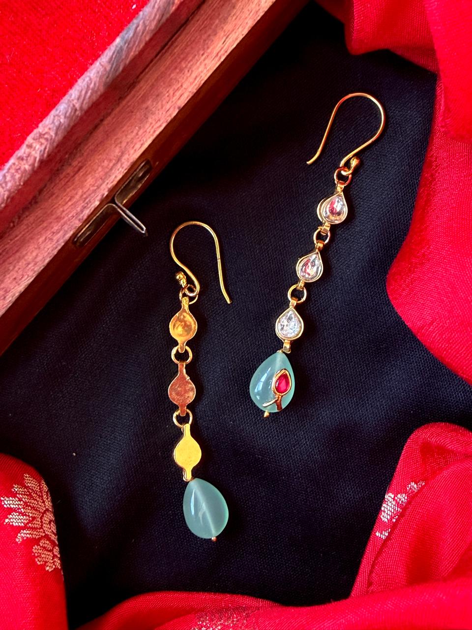 Pachi Kundan with Monalisa Stone Earring
