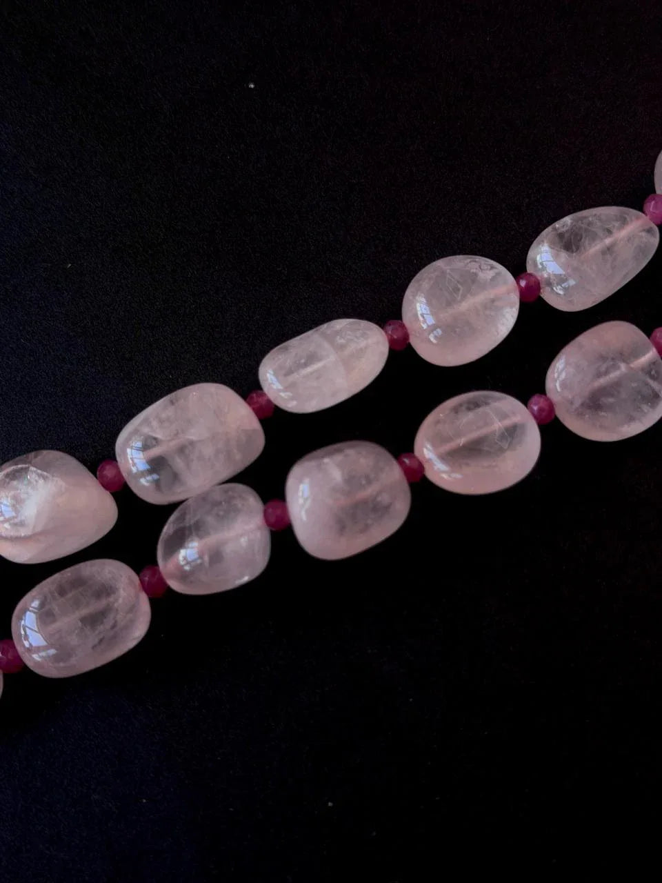 Rose Quartz Stones Double Layered Mala