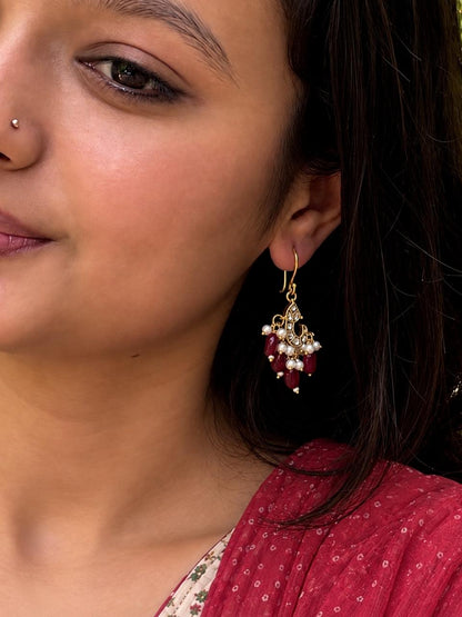 Pachi Kundan Beaded Earring