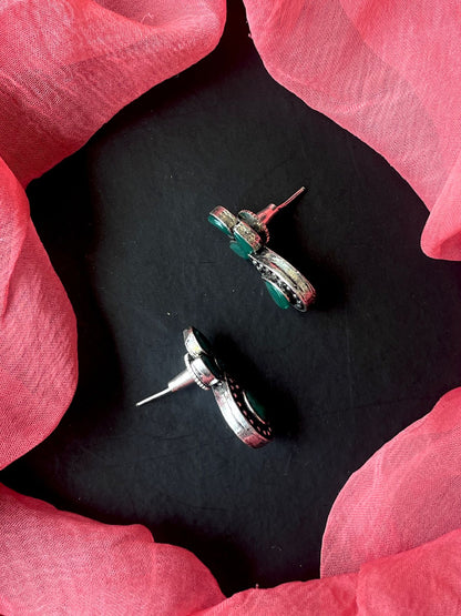 Monalisa Stone Oxidized Stud Earring