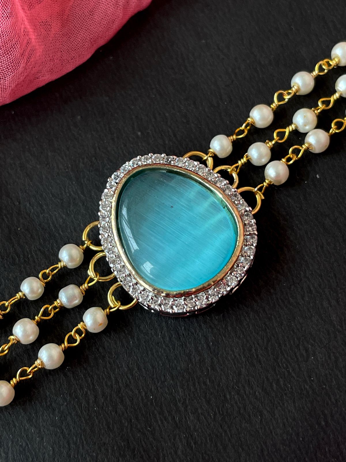 AD with Monalisa Stone Beaded Bracelet