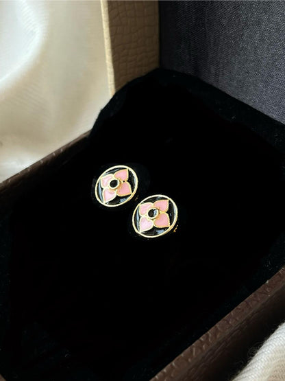 Gold- Plated Meenakari Small Stud Earring