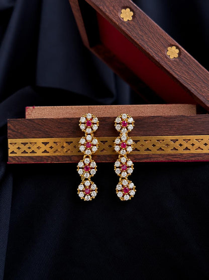 AD Stone Partywear Choker with Earring set