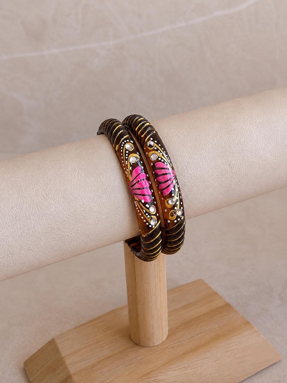 Hand Painted Glass Kada Bangles