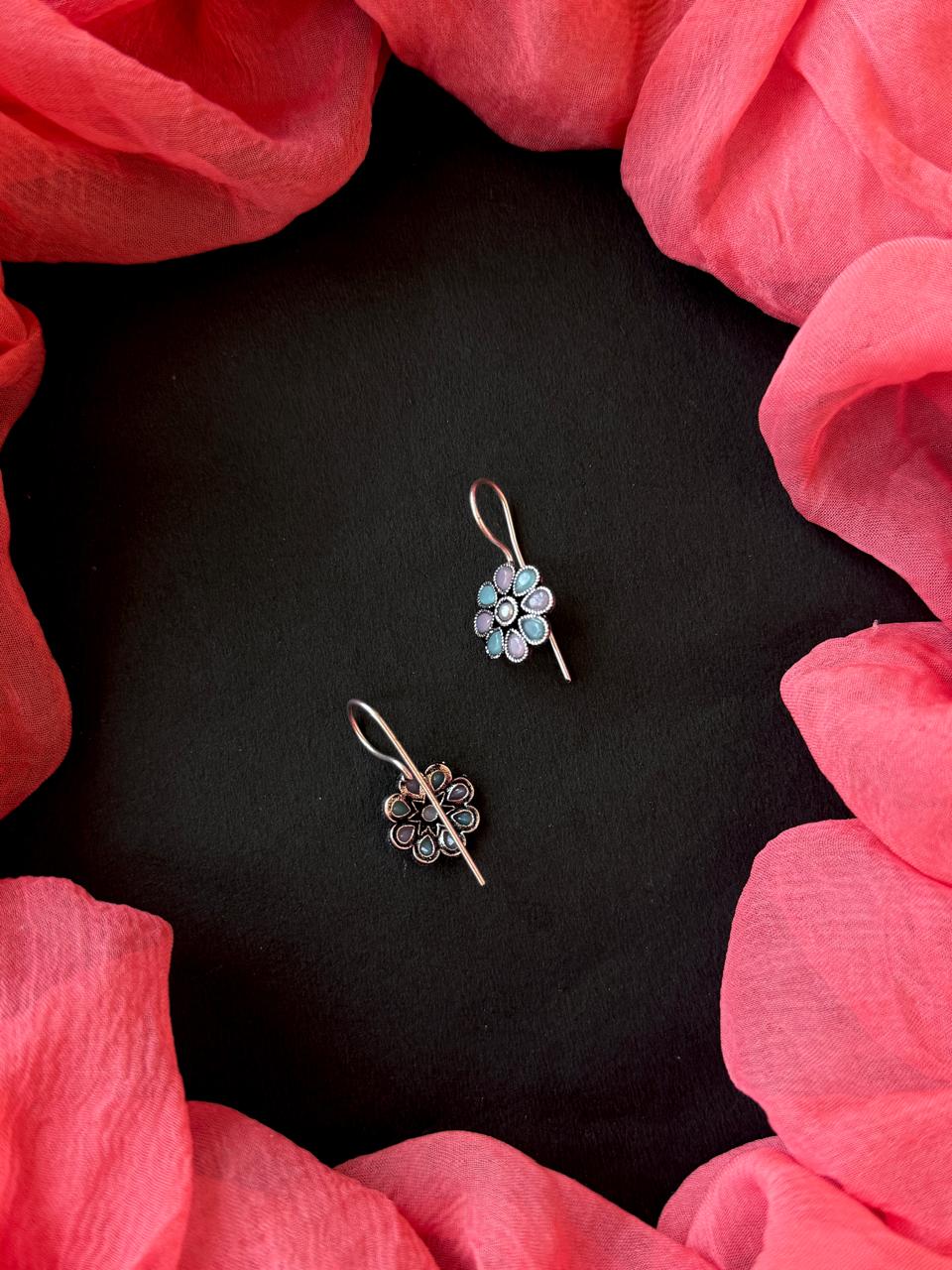Monalisa Stone Oxidized Earring