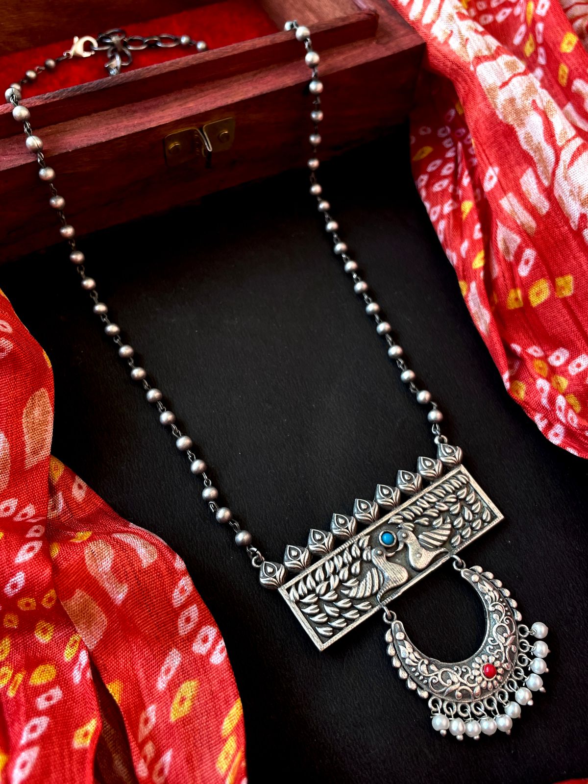 Silver Replica Antique Pendant Necklace