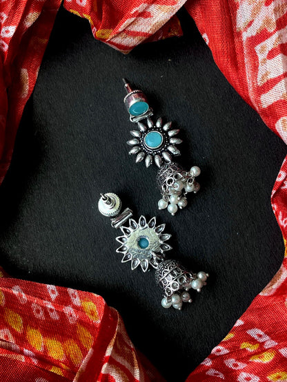 Monalisa Stone Silver Replica Earring