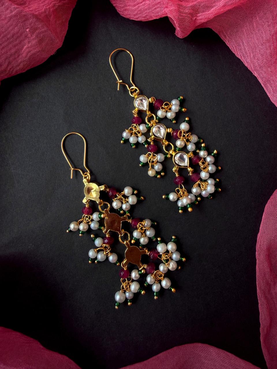 Pachi Kundan with Stone Beads Earring