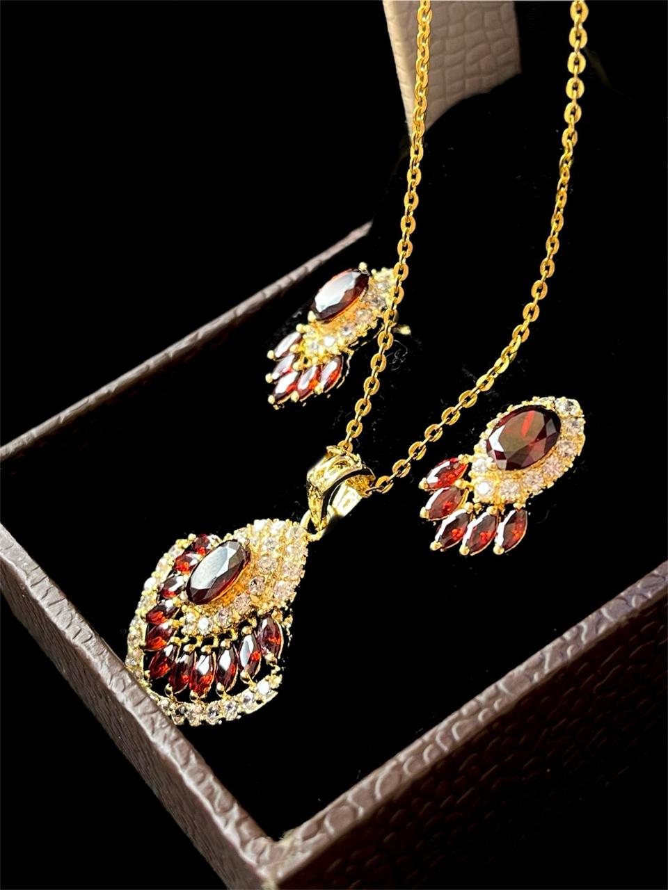AD pendant Necklace with Earring set