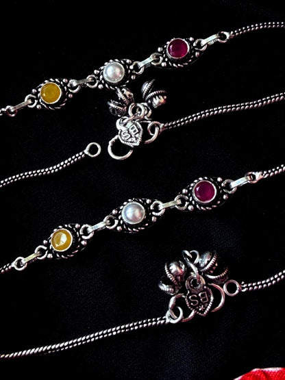 Monalisa Stone Oxidized Casual wear Anklet
