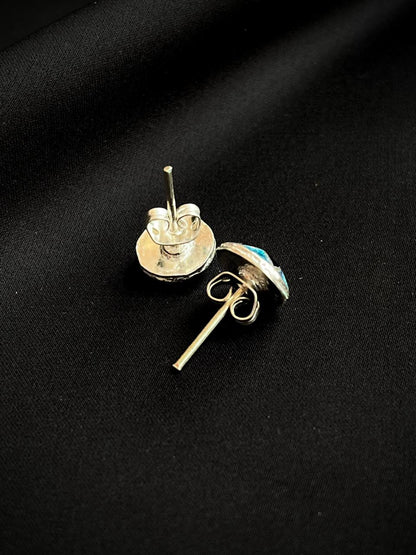 Meenakari 92.5 Silver Stud Earring