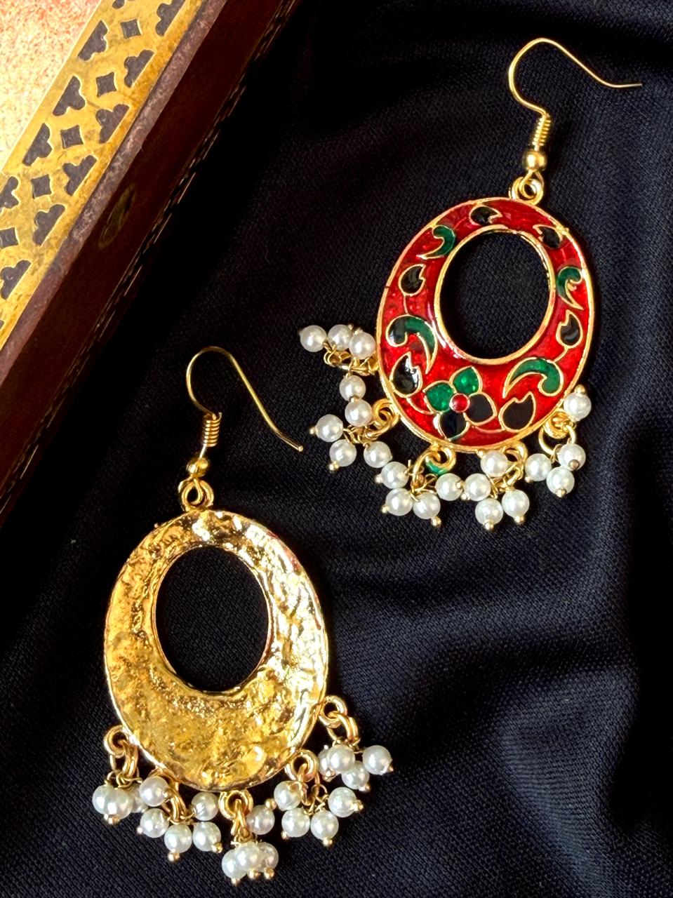 Meenakari Chandbali Earring
