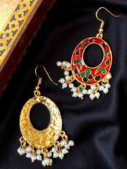 Meenakari Chandbali Earring