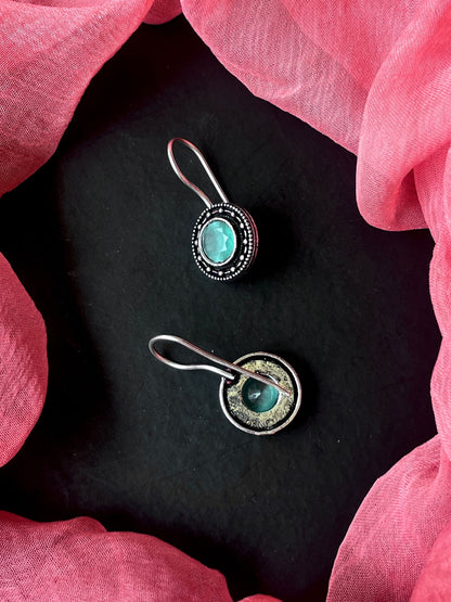 Monalisa Stone Oxidized Stud Earring