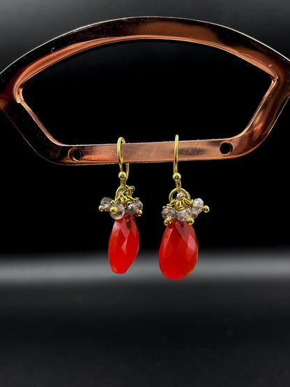 Onex Stone Gold Plated 92.5 Silver Earring