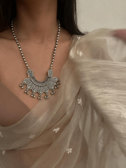 Black Polish Partywear Long Necklace