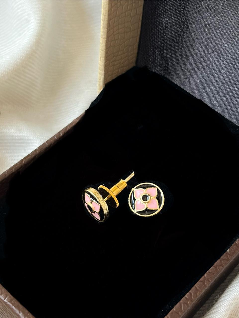 Gold- Plated Meenakari Small Stud Earring