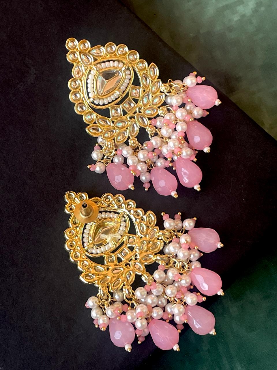 Kundan Pearl Ethnic Party wear Earring