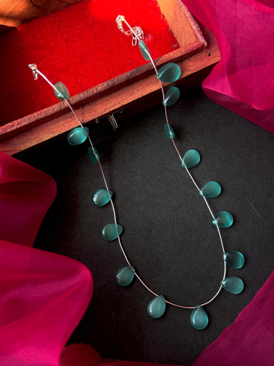 Monalisa Stone Silver Replica Necklace