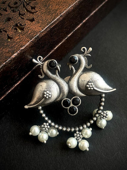 Silver Replica Bird Shape Stud Earring