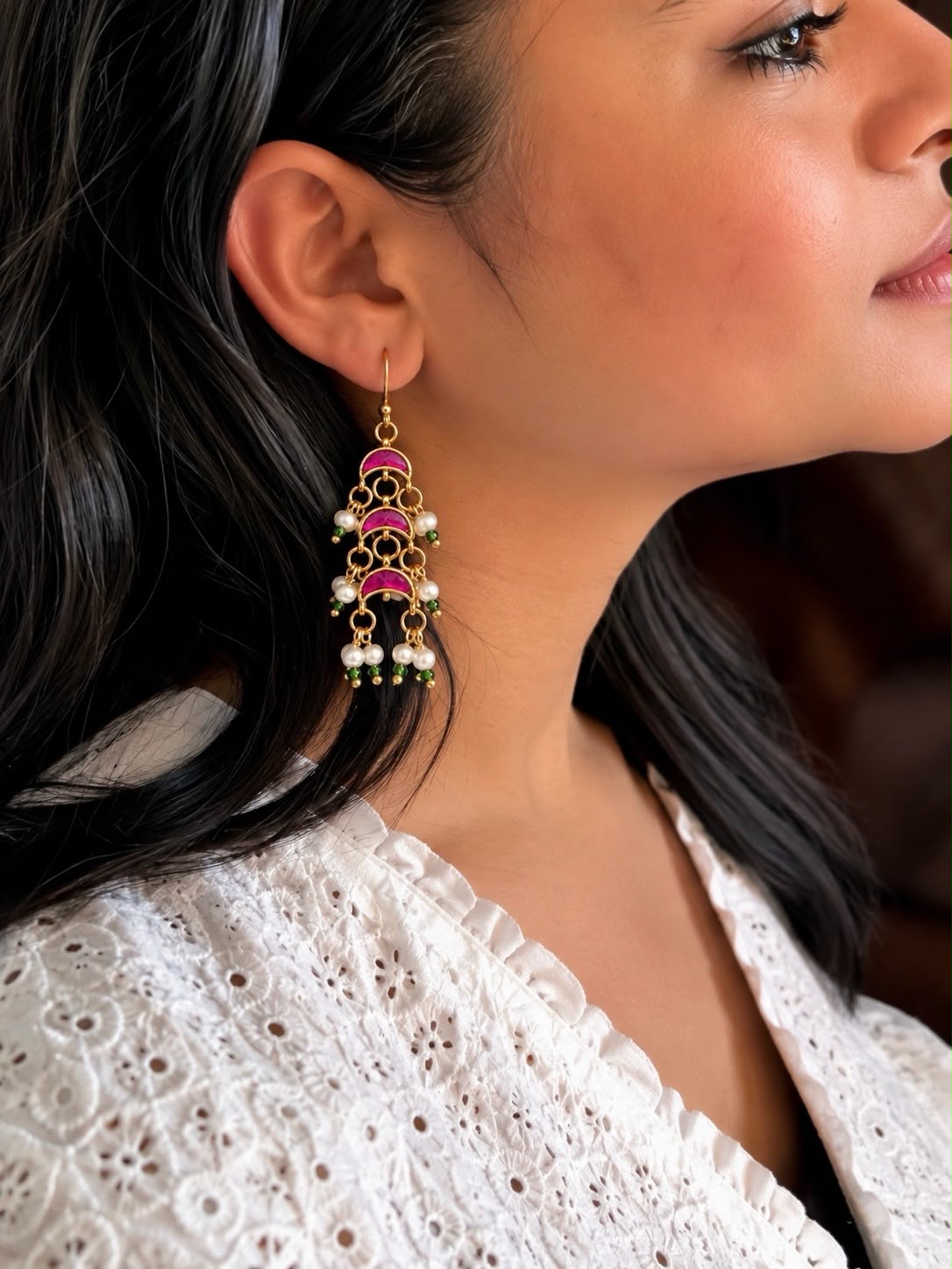 Pachi Kundan Beaded Earring