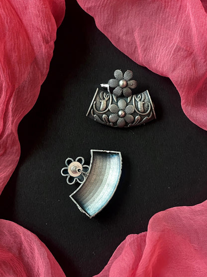 Oxidized Partywear Choker with Earring Set