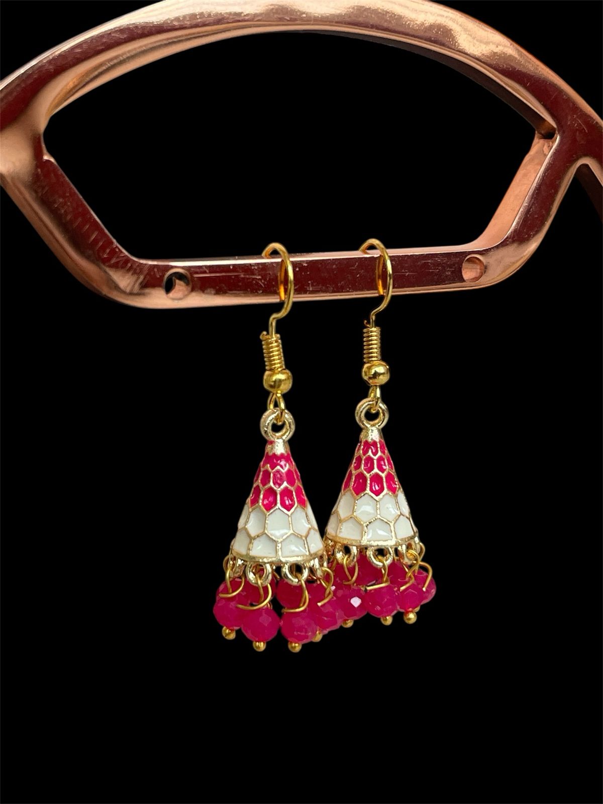 Meenakari Conical small Earring (Set of 2 pairs)