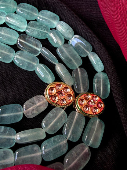 Stone Beaded with Kundan Four Layered Mala Necklace