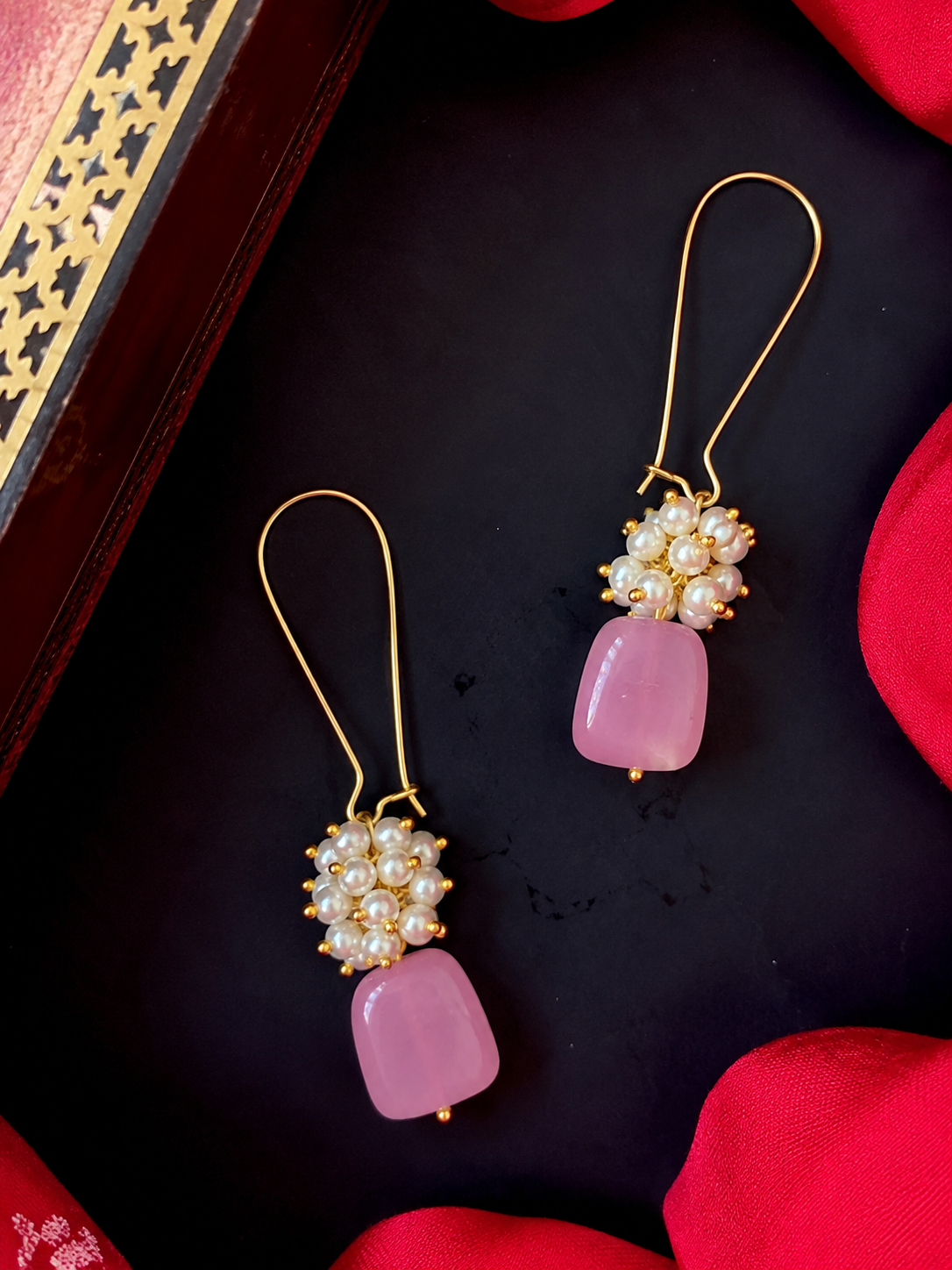 Natural stone with Cheer Earring