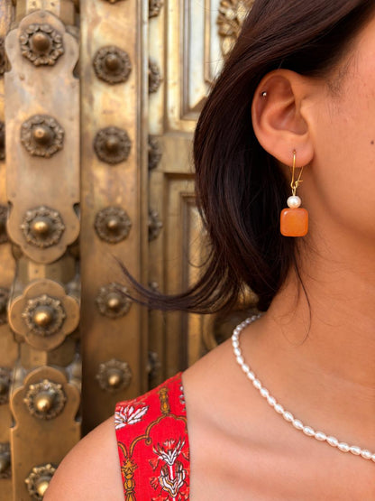 Zade Stone Earring