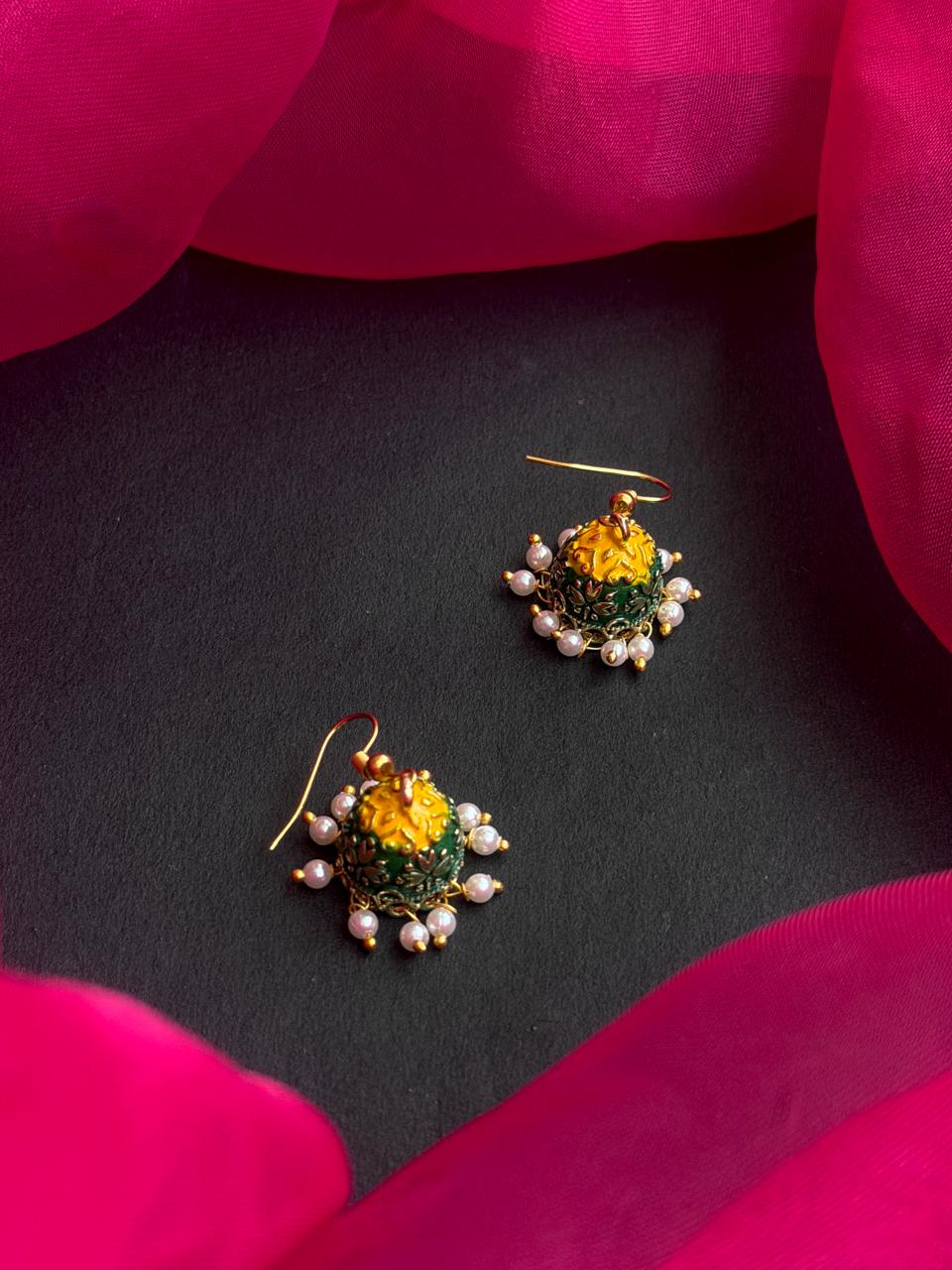 Meenakari Jhumki Earring