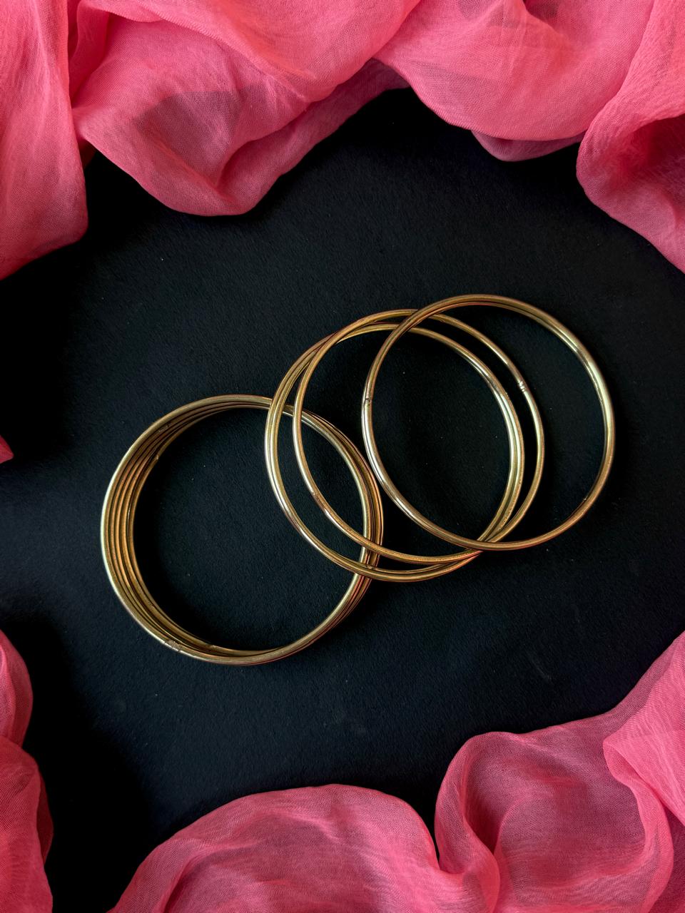 Plain Golden Bangles (Set of 20 bangles)