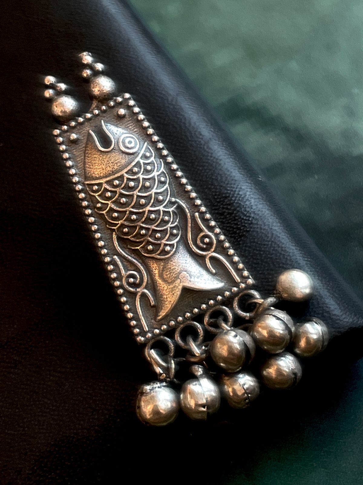 Fish Shape Oxidized Ethnic Earring