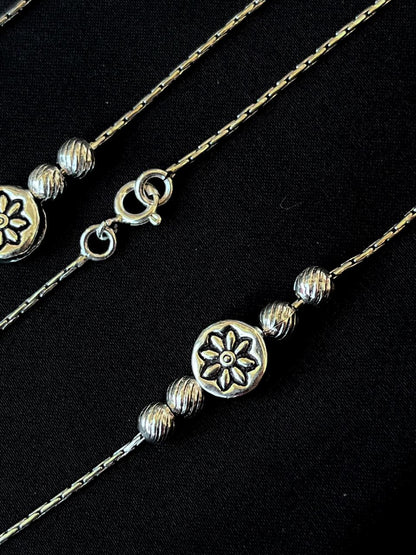 92.5 Silver Light Weight Anklet