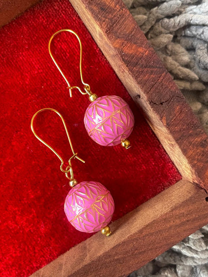 Meenakari Ball Antique Earring