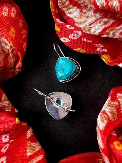 Monalisa Stone Silver Replica Earring