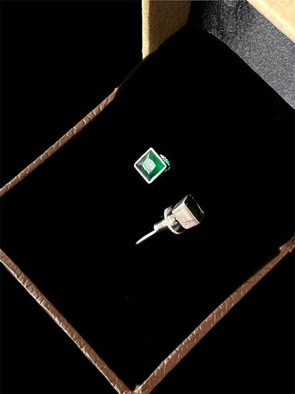 Monalisa Stone Silver Replica Tops Earring (Set of 2 pairs)