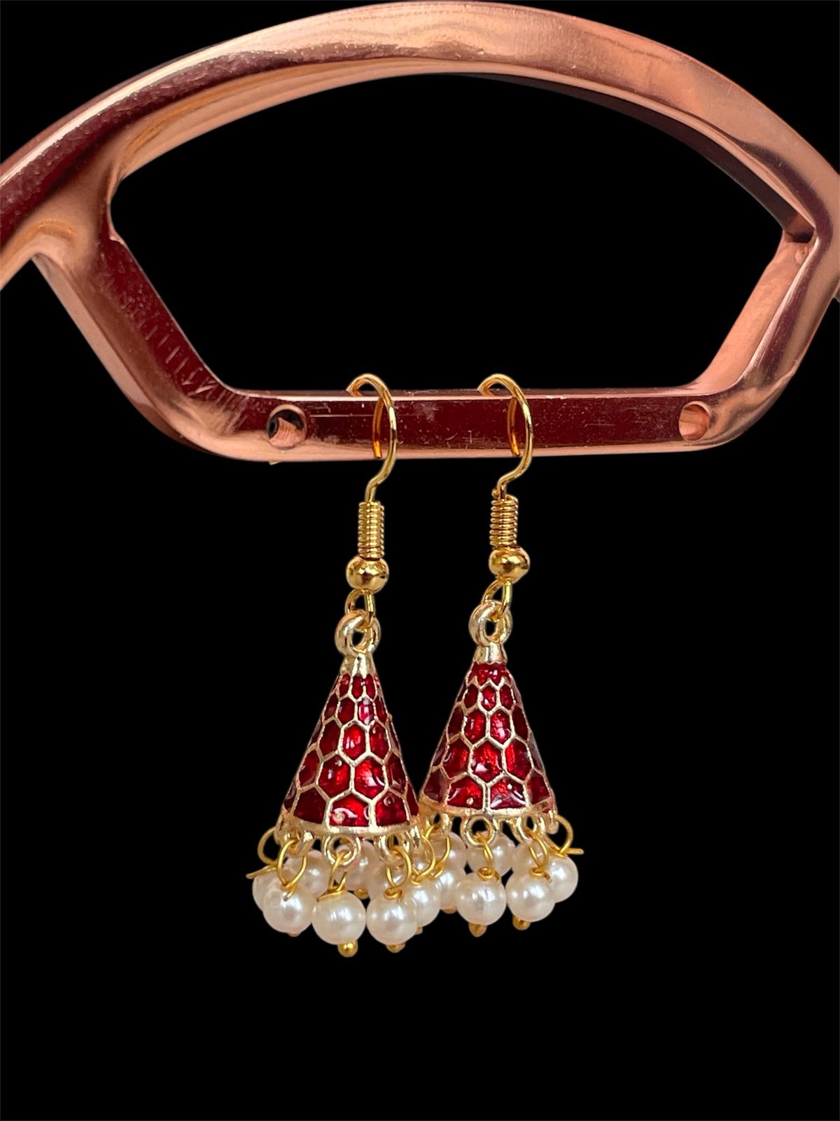 Meenakari Conical small Earring (Set of 2 pairs)