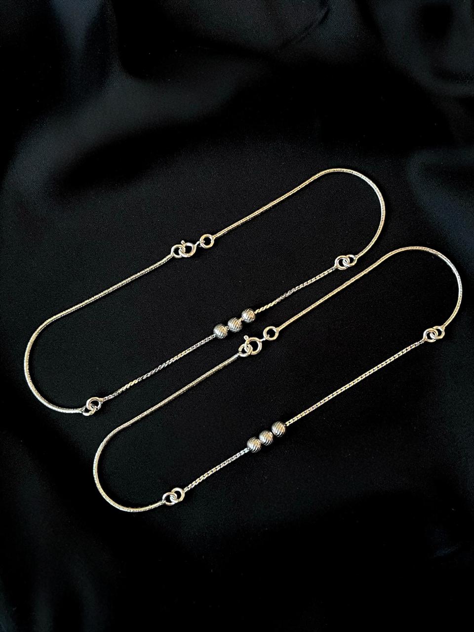 92.5 Silver Light Weight Anklet