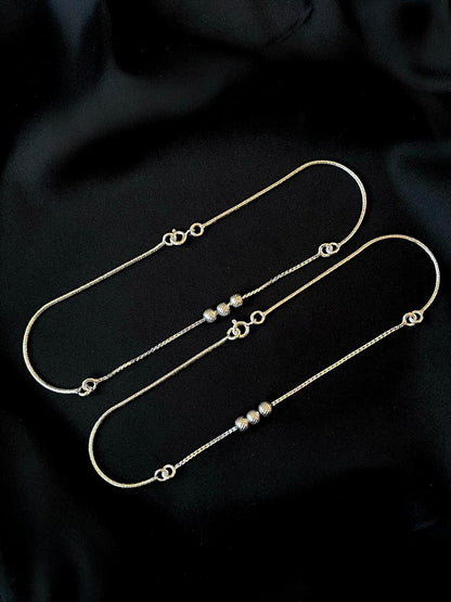 92.5 Silver Light Weight Anklet