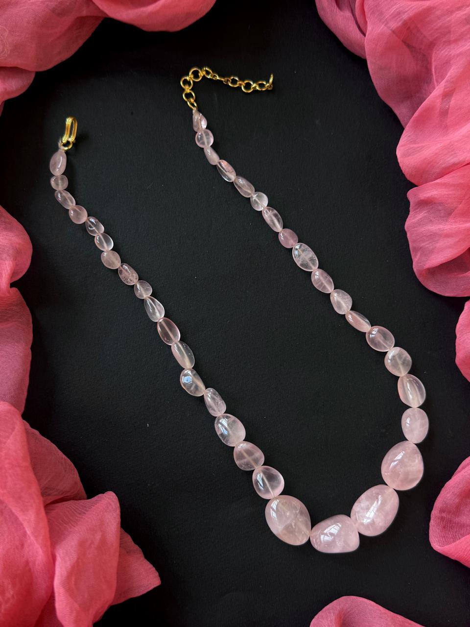 Rose Quartz Graduation Stone Mala