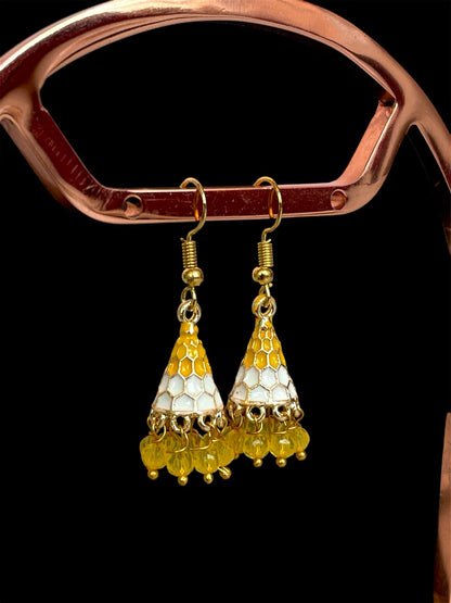 Meenakari Conical small Earring (Set of 2 pairs)