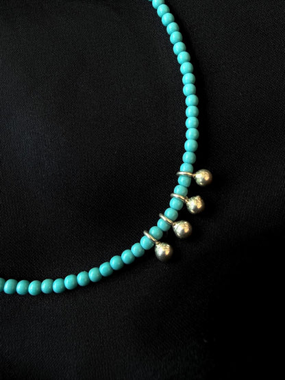 Beaded Gunghroo 92.5 Silver Anklet