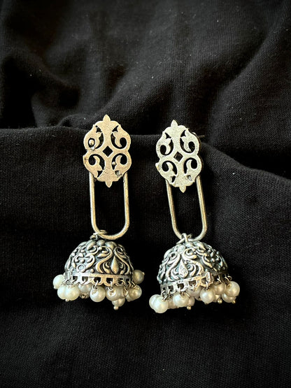 Oxidized Antique Look Earring