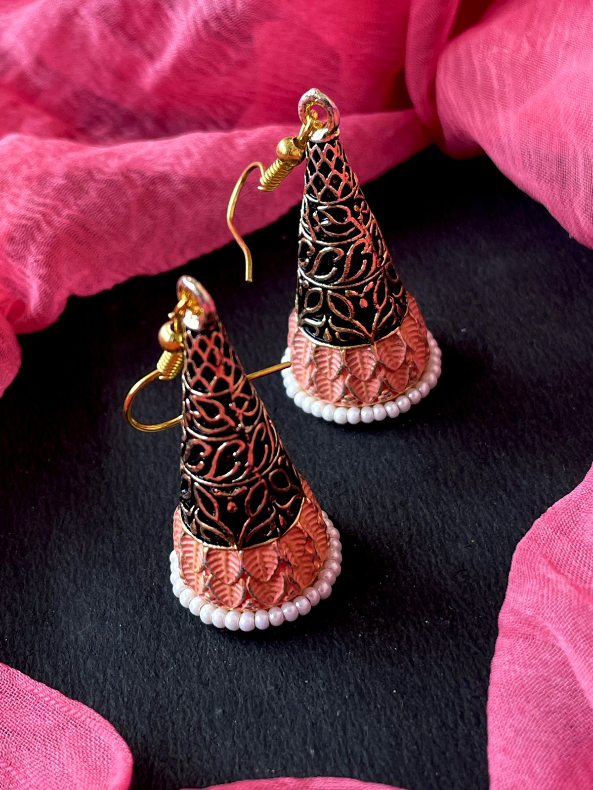 Meenakari Conical Traditional Partywear Earring