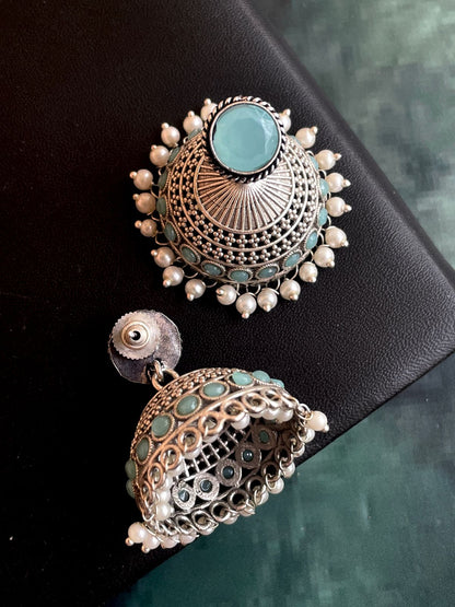 Monalisa Stone Top with Antique Jhumki Earring