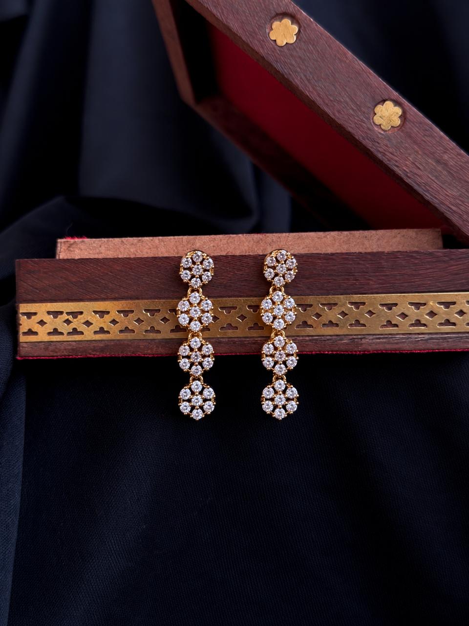 AD Stone Partywear Choker with Earring set